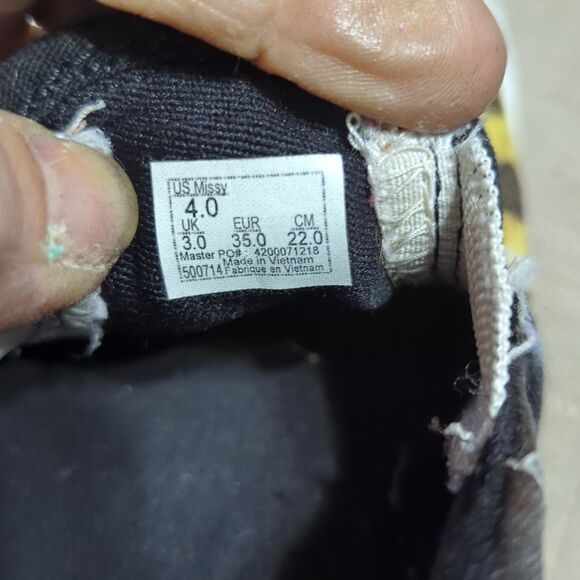 Vans Asher Sunflower Checkerboard Sneaker Shoes 4 Sunflowers - Picture 6 of 7